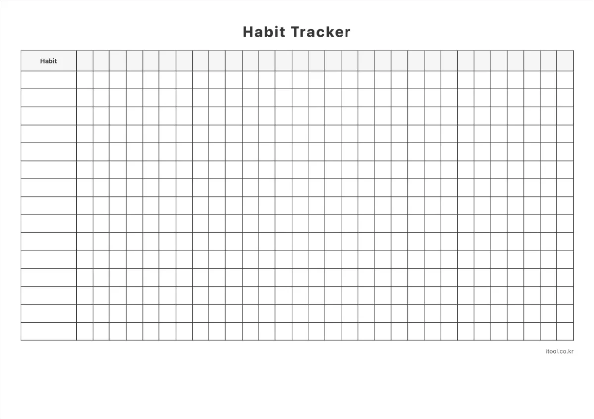 習慣トラッカー無料PDF